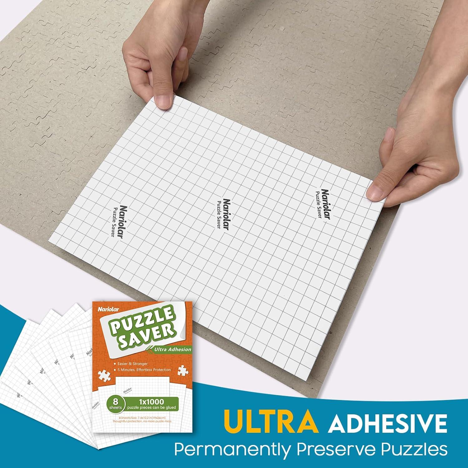 Hojas de Pegamento Nariolar para Rompecabezas 8 Piezas 19x26 cm