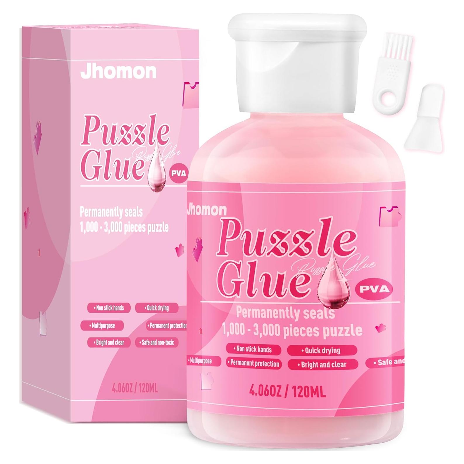 Pegamento para Rompecabezas Jhomon 120ML Rosa Soluble en Agua