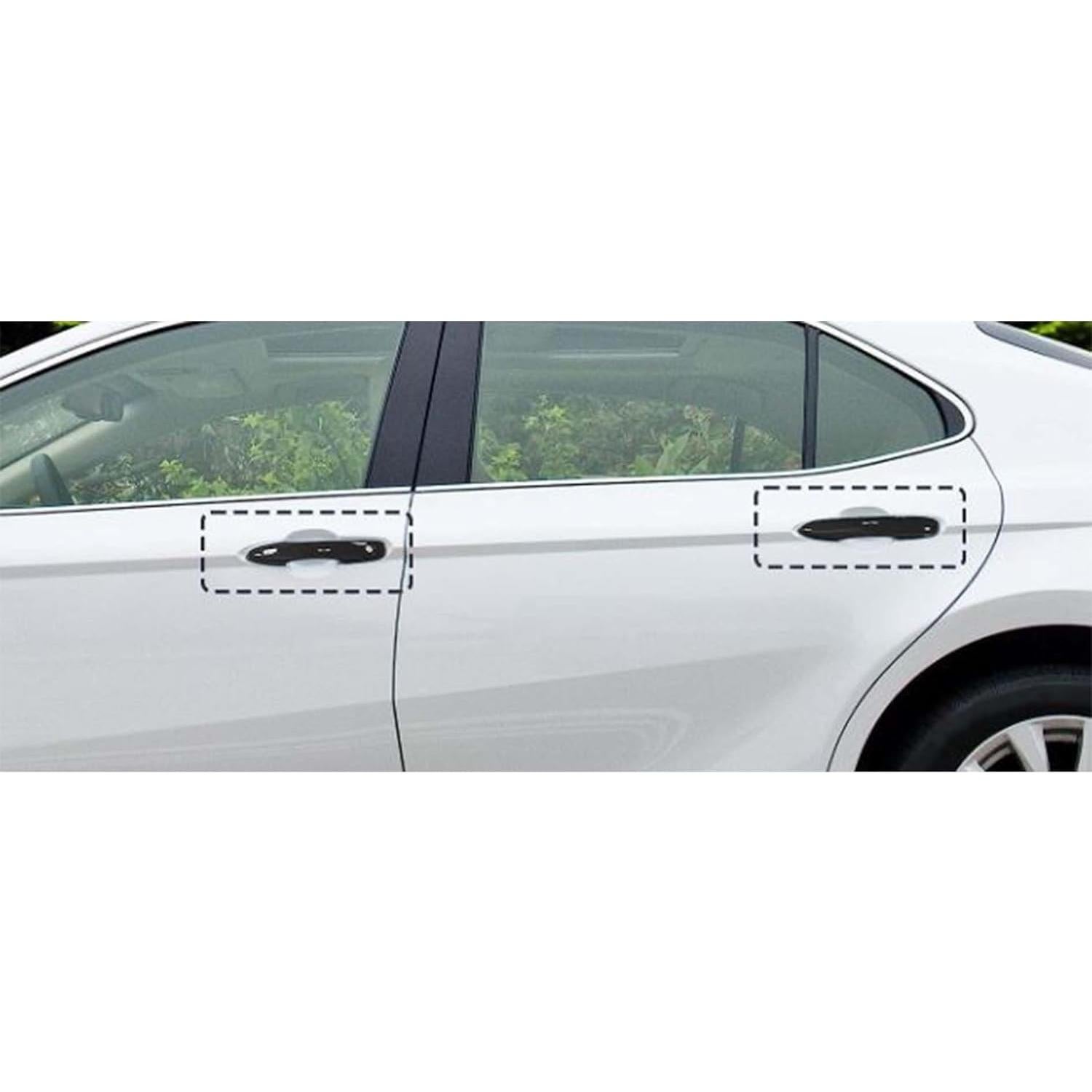 Cubierta de Manija de Puerta eLoveQ Negra Brillante 4 Unidades