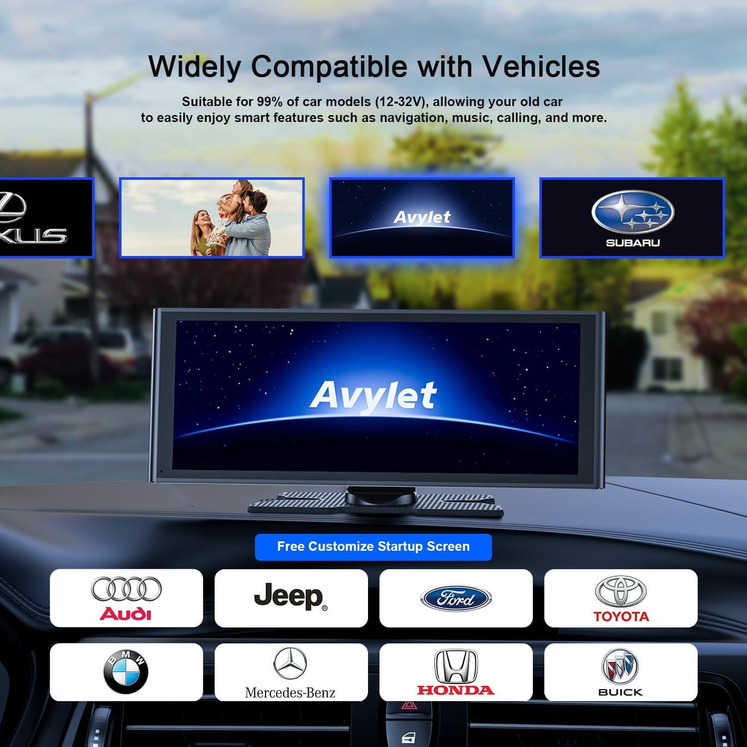 Pantalla Táctil 9.26" Avylet Carplay Android Auto GPS Bluetooth