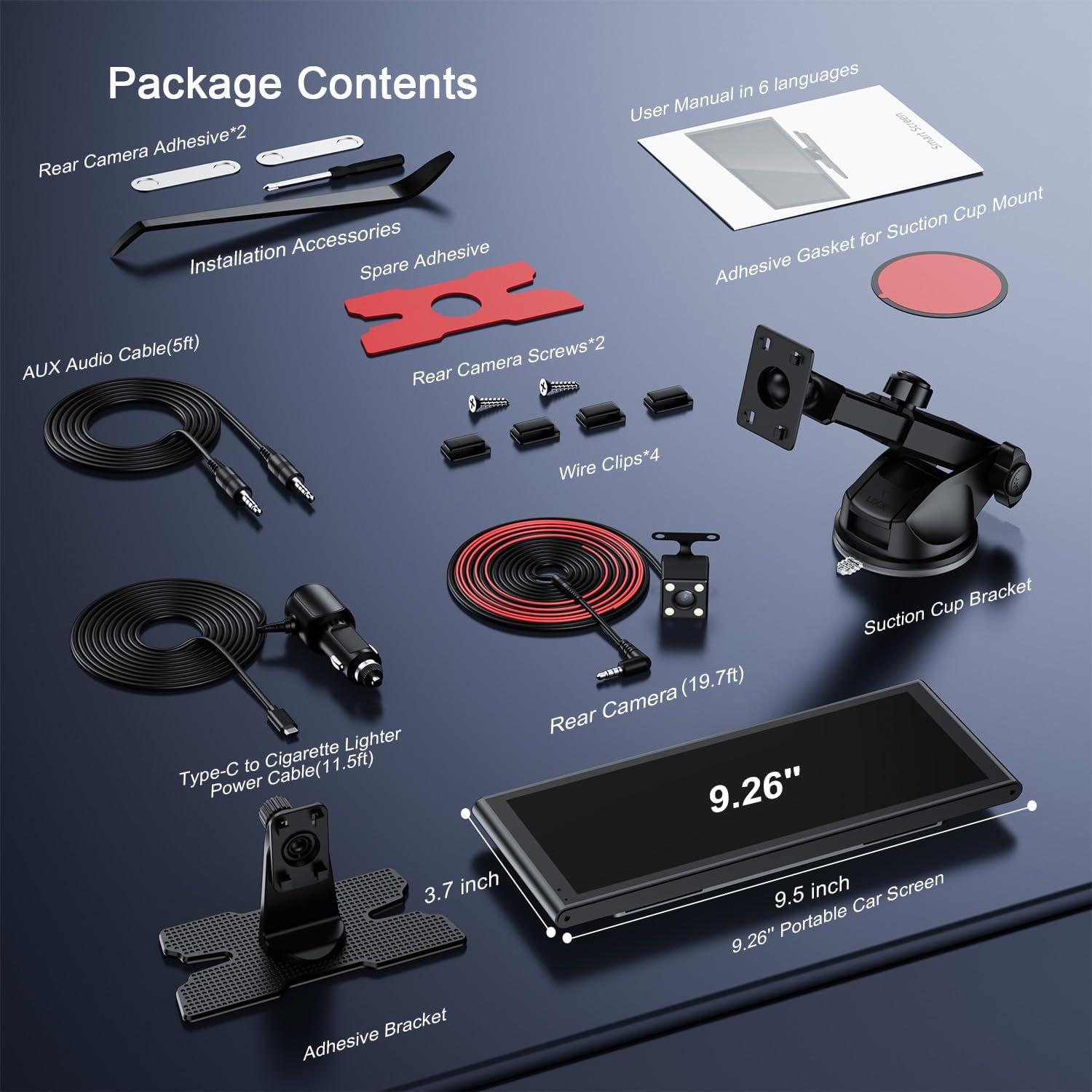 Pantalla Táctil 9.26" Avylet Carplay Android Auto GPS Bluetooth