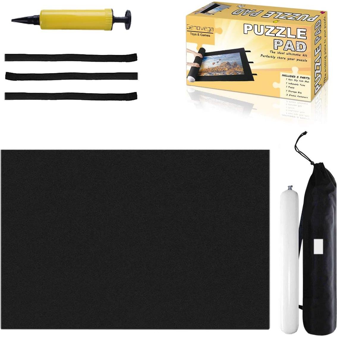 Alfombra para Rompecabezas Genovega 2000 Piezas Negro Fieltro