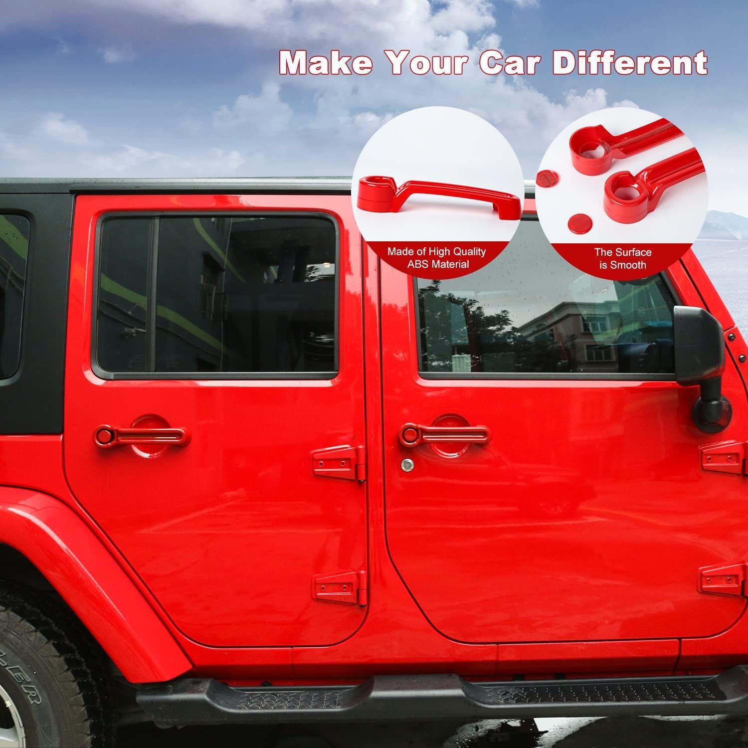 Cubiertas de Manija de Puerta y Maletero SQQP para Jeep Rojo