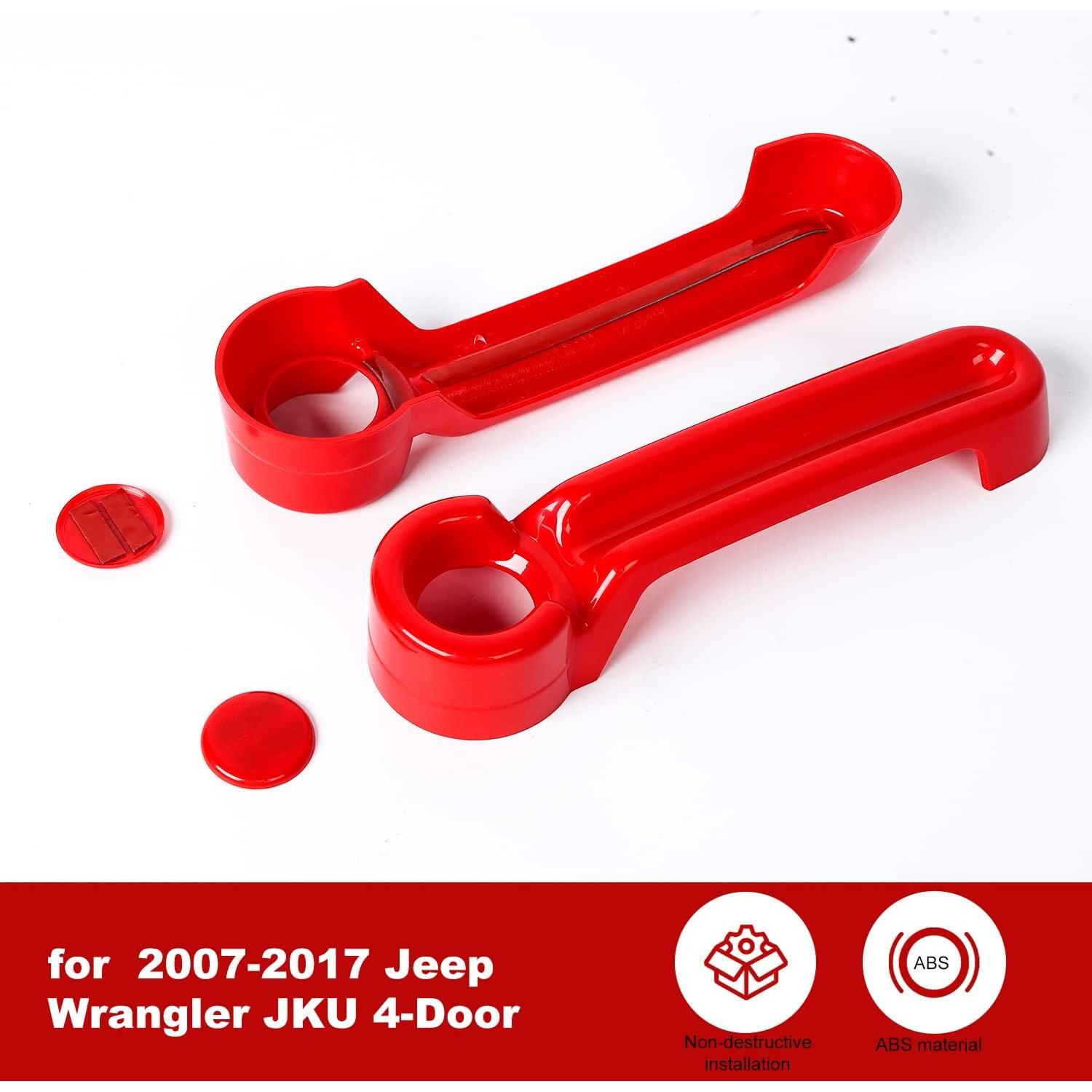 Cubiertas de Manija de Puerta y Maletero SQQP para Jeep Rojo