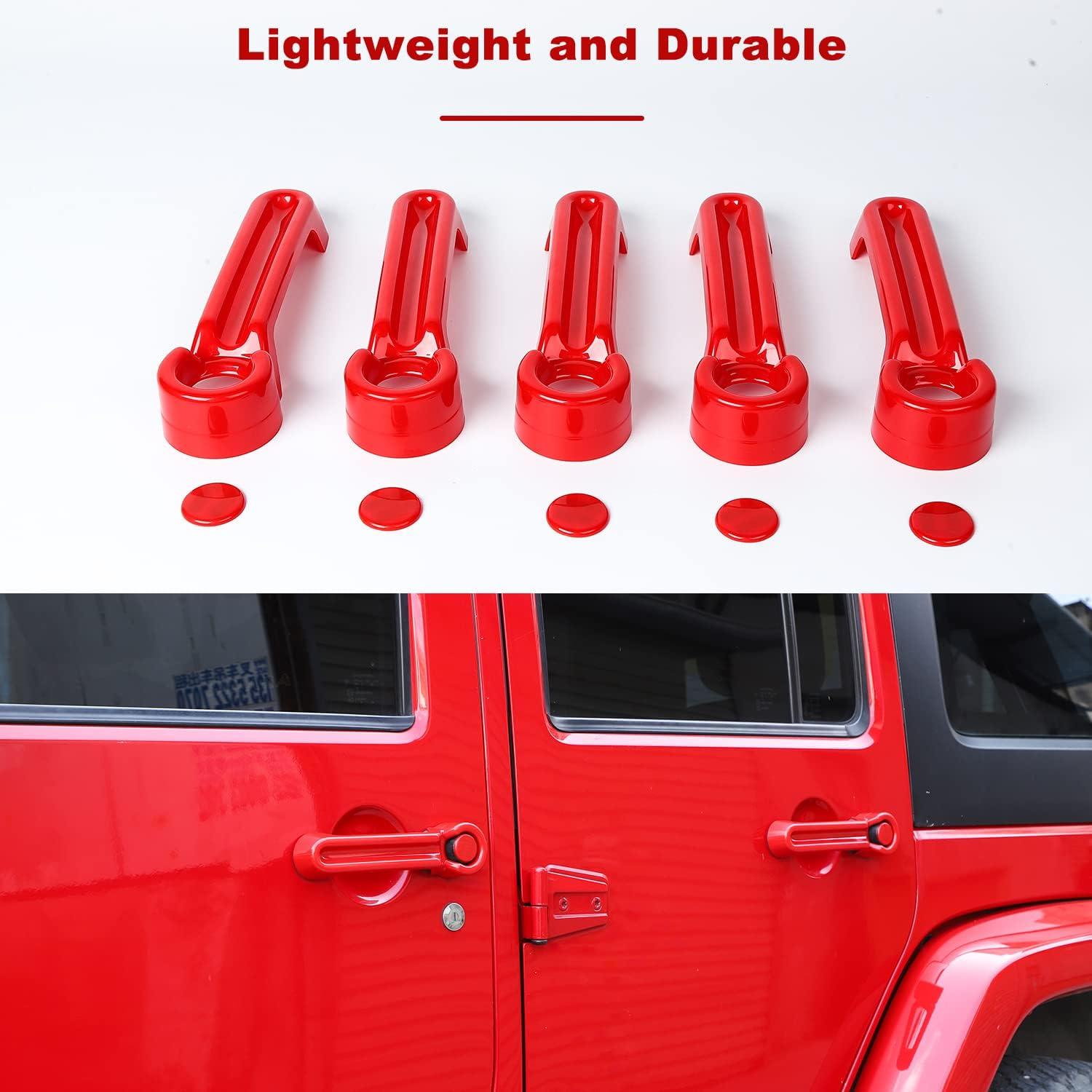 Cubiertas de Manija de Puerta y Maletero SQQP para Jeep Rojo