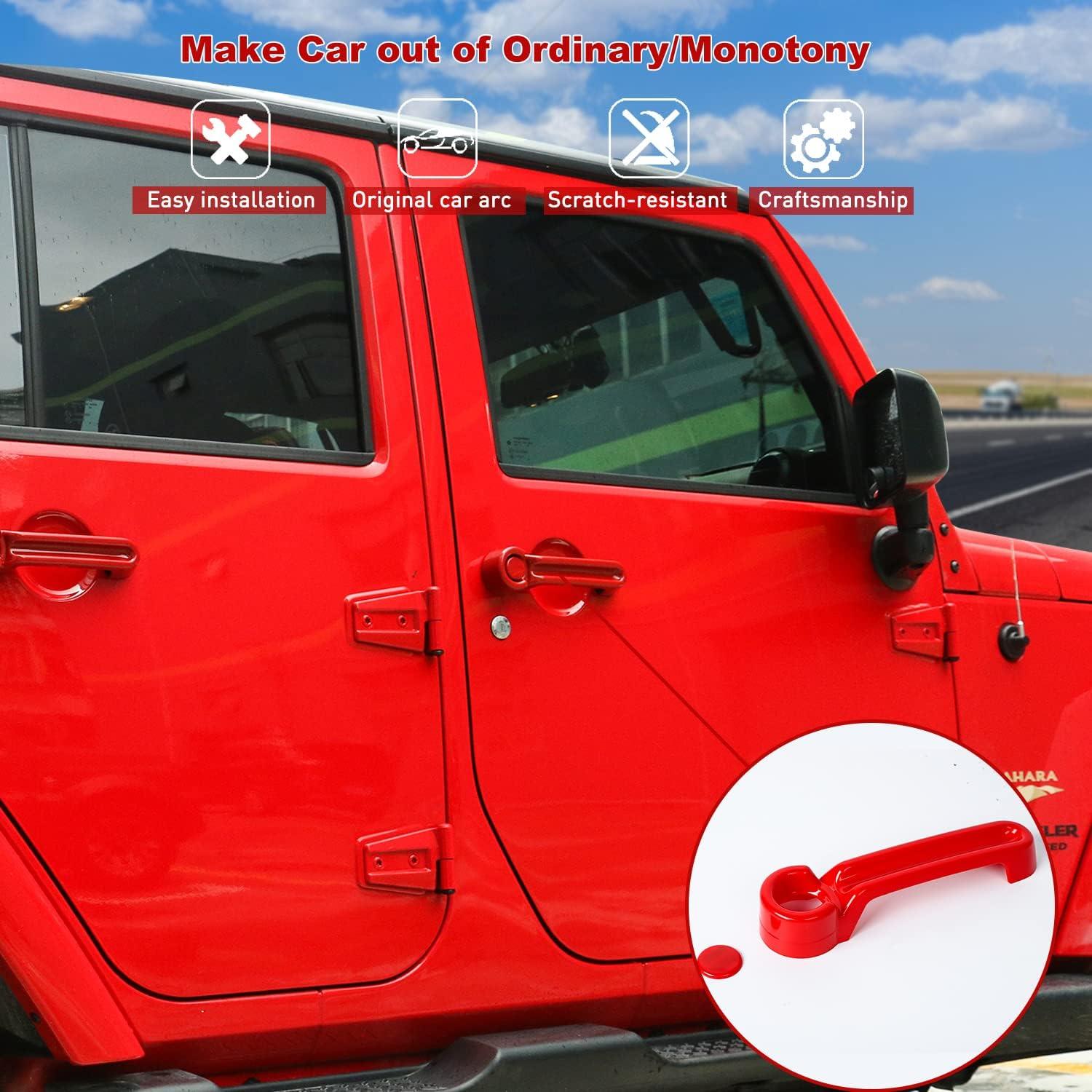 Cubiertas de Manija de Puerta y Maletero SQQP para Jeep Rojo