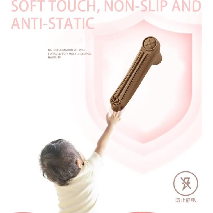 Protector de Manija de Puerta MIKMAYTOO Silicona Marrón