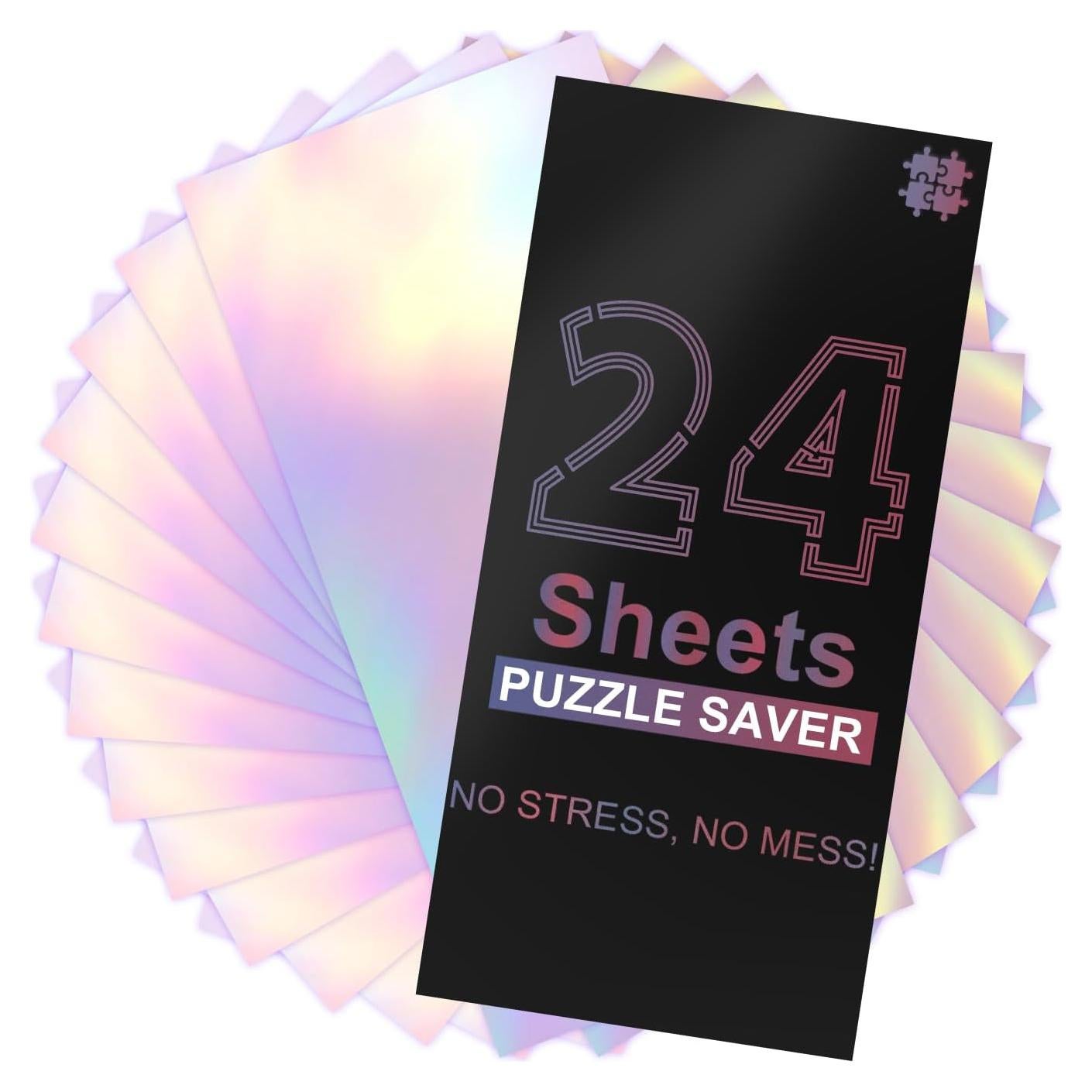 Hojas de Adhesivo para Rompecabezas QIKSION 24 Piezas Iridiscentes