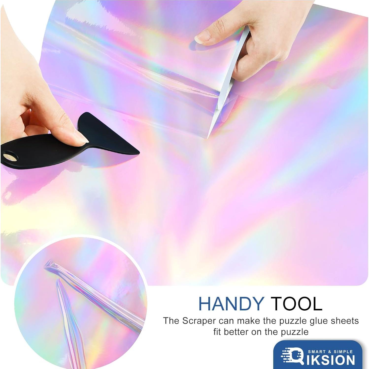 Hojas de Adhesivo para Rompecabezas QIKSION 24 Piezas Iridiscentes