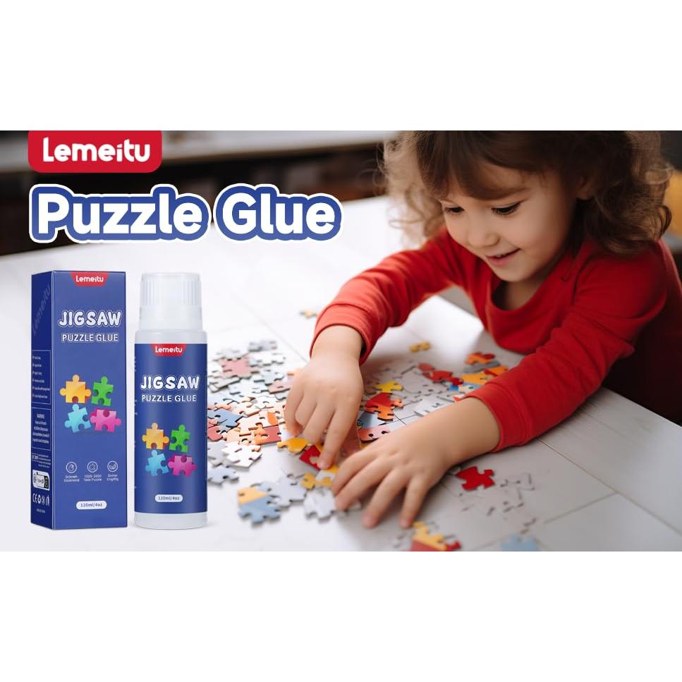 Pegamento para Rompecabezas Lemeitu 120ML No Tóxico 2 Paquetes