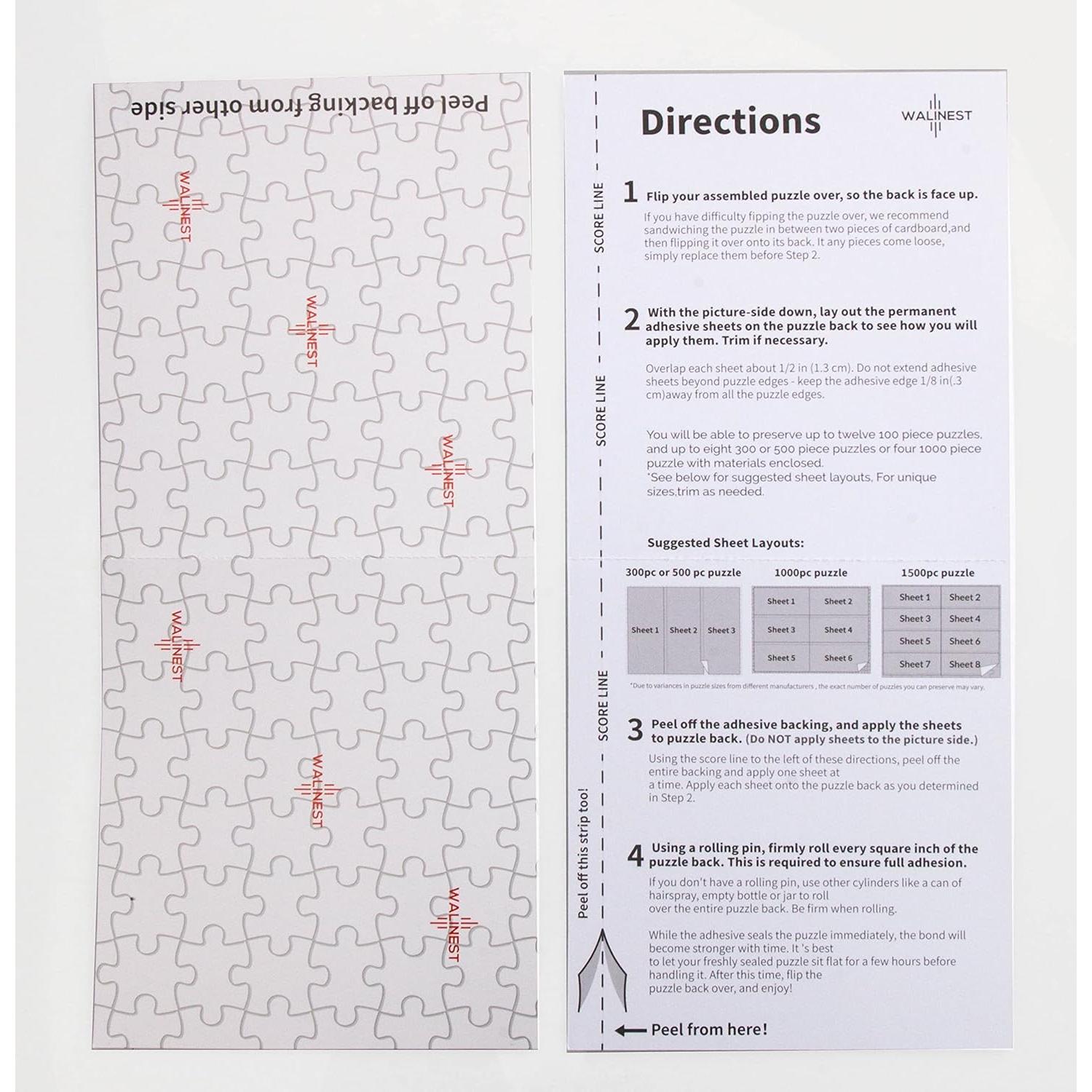 Kit de Hojas Adhesivas para Rompecabezas WALINEST - 24 Piezas