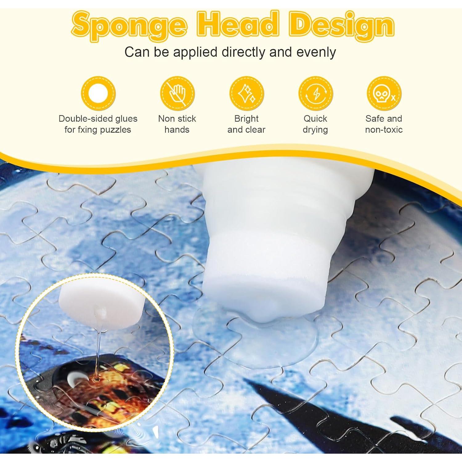 Pegamento para Rompecabezas GHHKUD 360ml No Tóxico con Esponja