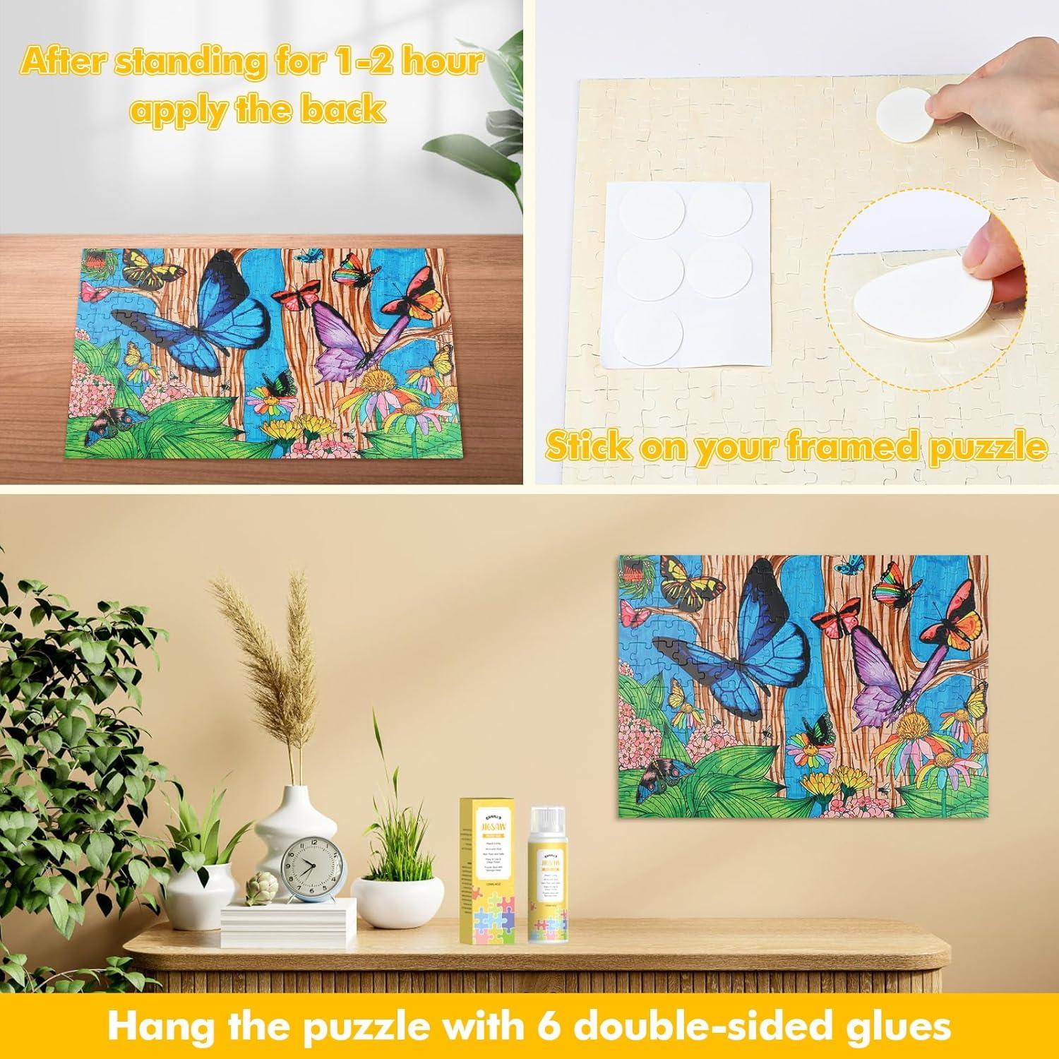 Pegamento para Rompecabezas GHHKUD 360ml No Tóxico con Esponja