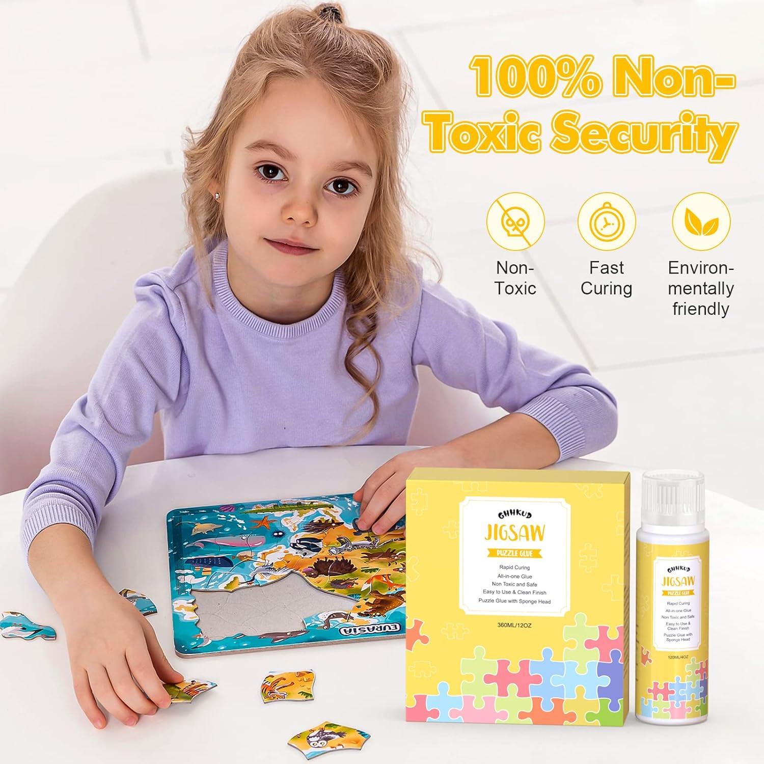 Pegamento para Rompecabezas GHHKUD 360ml No Tóxico con Esponja