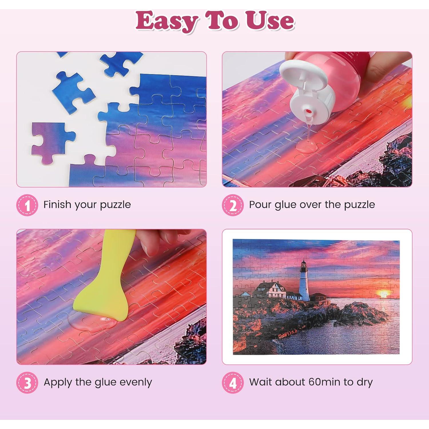 Pegamento para Rompecabezas GHHKUD 300ml Transparente con Brochas