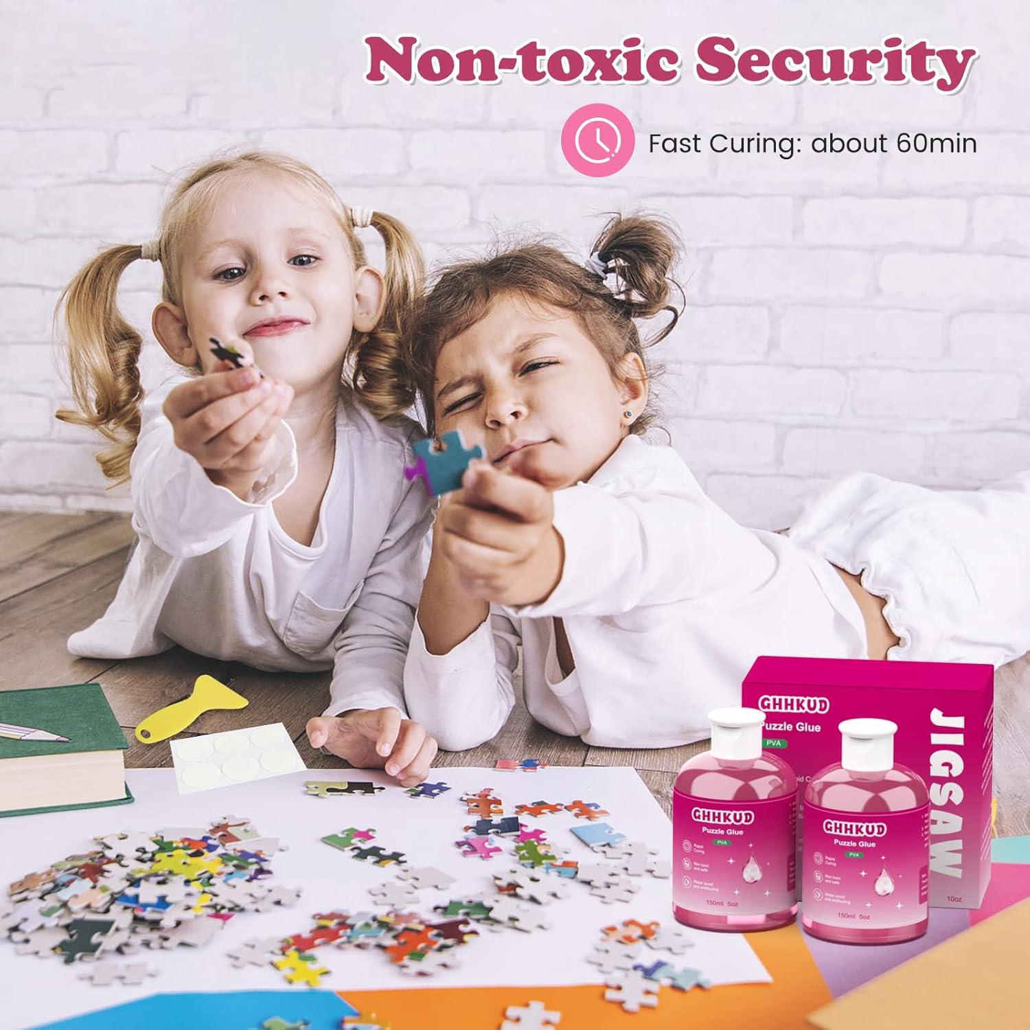 Pegamento para Rompecabezas GHHKUD 300ml Transparente con Brochas