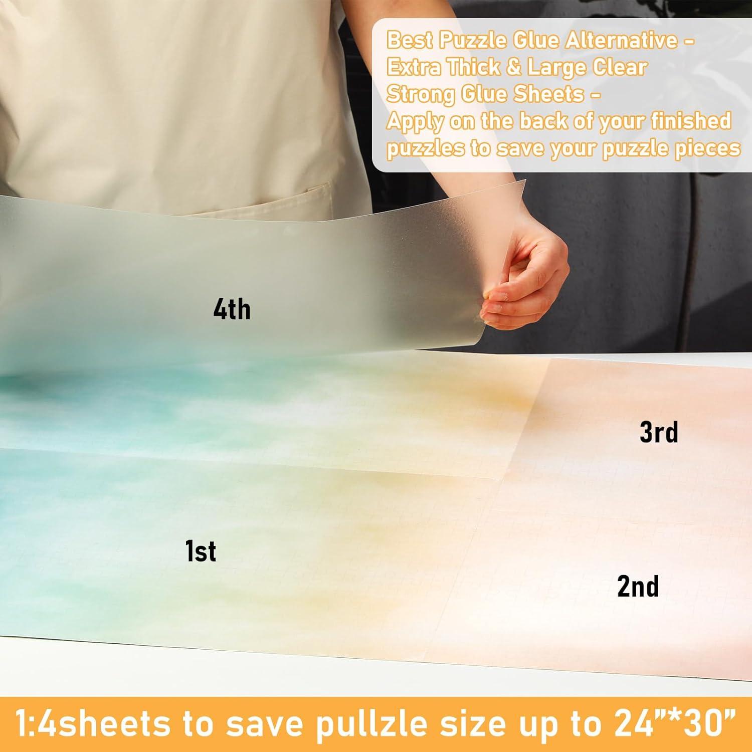 24 Hojas Adhesivas Transparentes para Rompecabezas Arrowbash