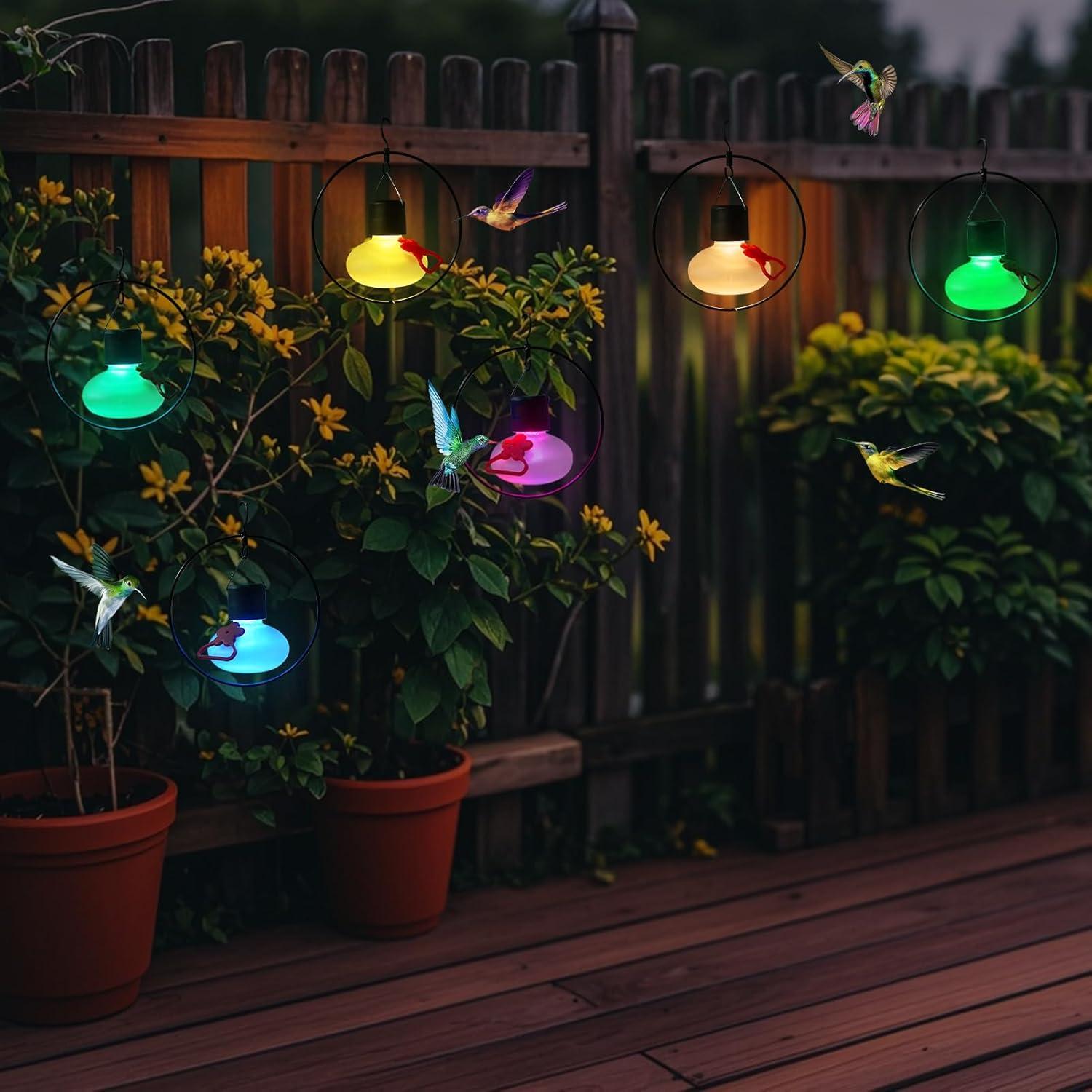 Juego de 6 Alimentadores de Colibrí Solar HEADAK LIFE - Vidrio