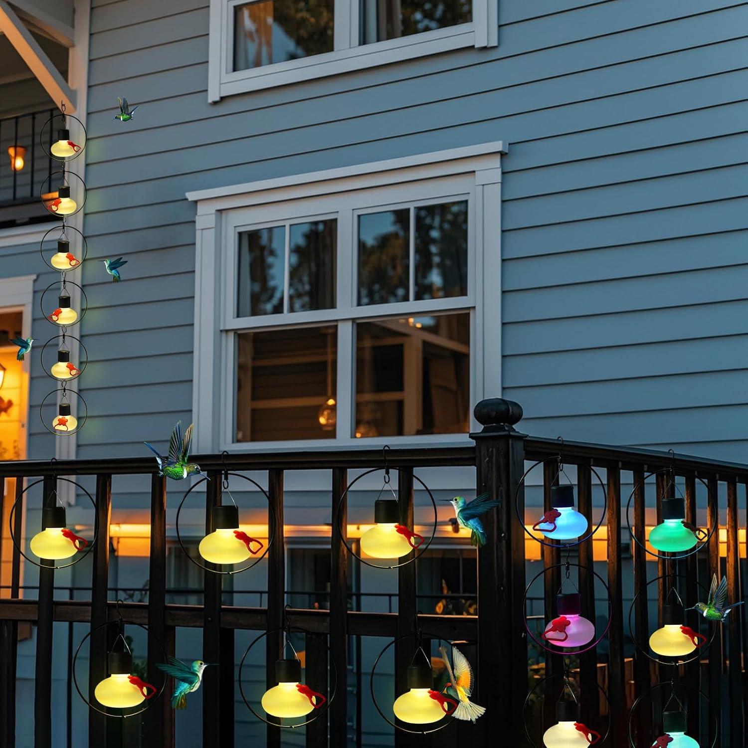 Juego de 6 Alimentadores de Colibrí Solar HEADAK LIFE - Vidrio