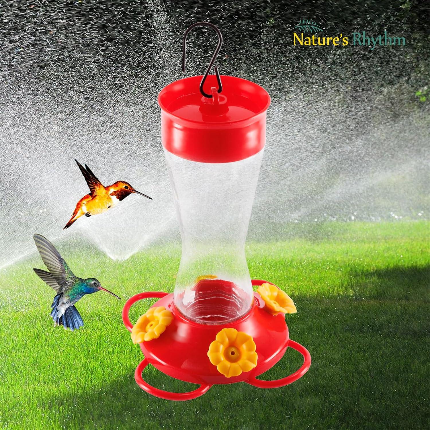 Alimentador de Aves Ritmo de la Naturaleza 2Pcs Vidrio 236ml