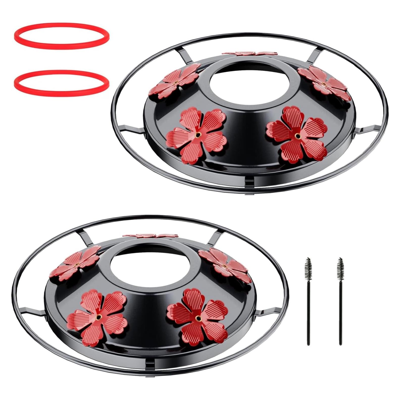 Paquete de 2 Cubiertas de Metal WOSIBO para Alimentador de Colibrí