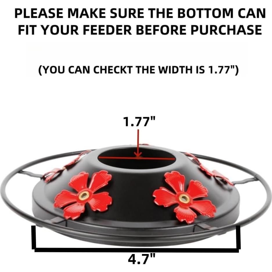 Paquete de 2 Cubiertas de Metal WOSIBO para Alimentador de Colibrí