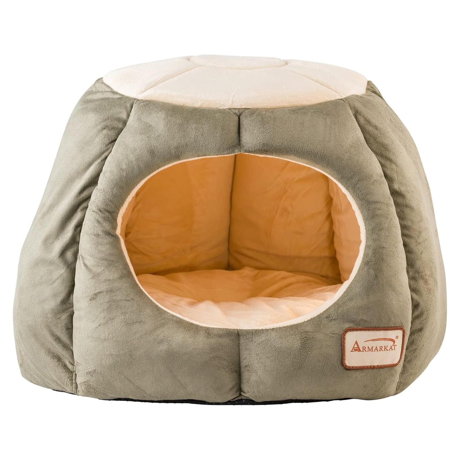 Cama para Gato Armarkat C30HML Verde Laurel y Beige