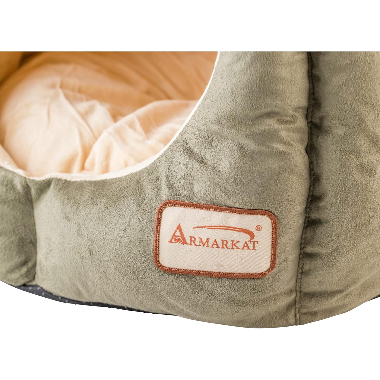 Cama para Gato Armarkat C30HML Verde Laurel y Beige