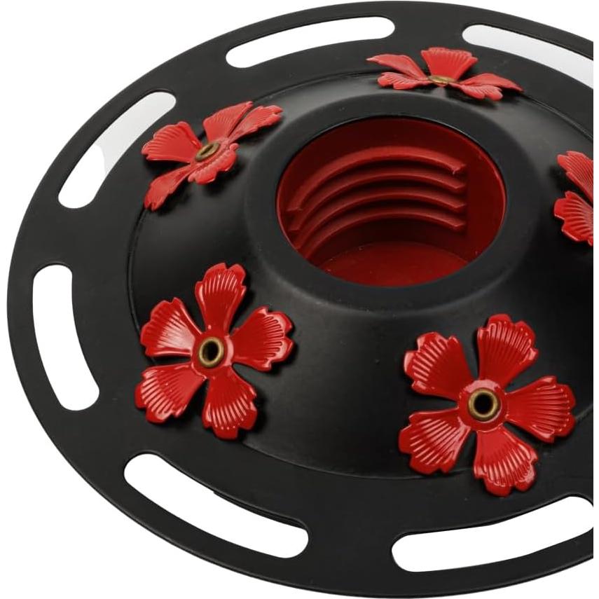 Base Inferior para Alimentador de Colibríes WOSIBO - Plástico Rojo y Metal