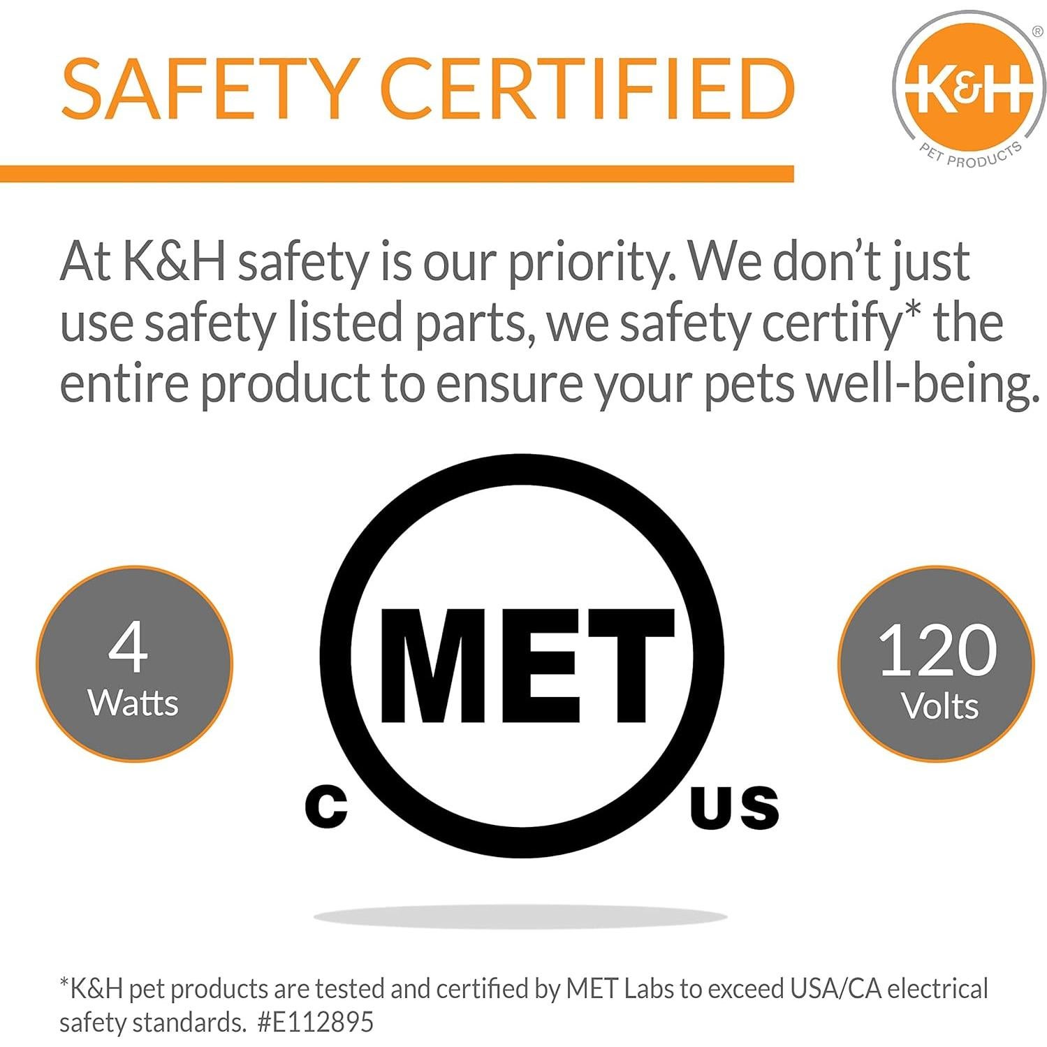 Cama Térmica para Gatos K&H 2-en-1 Lavable 45.72x38.1cm Gris