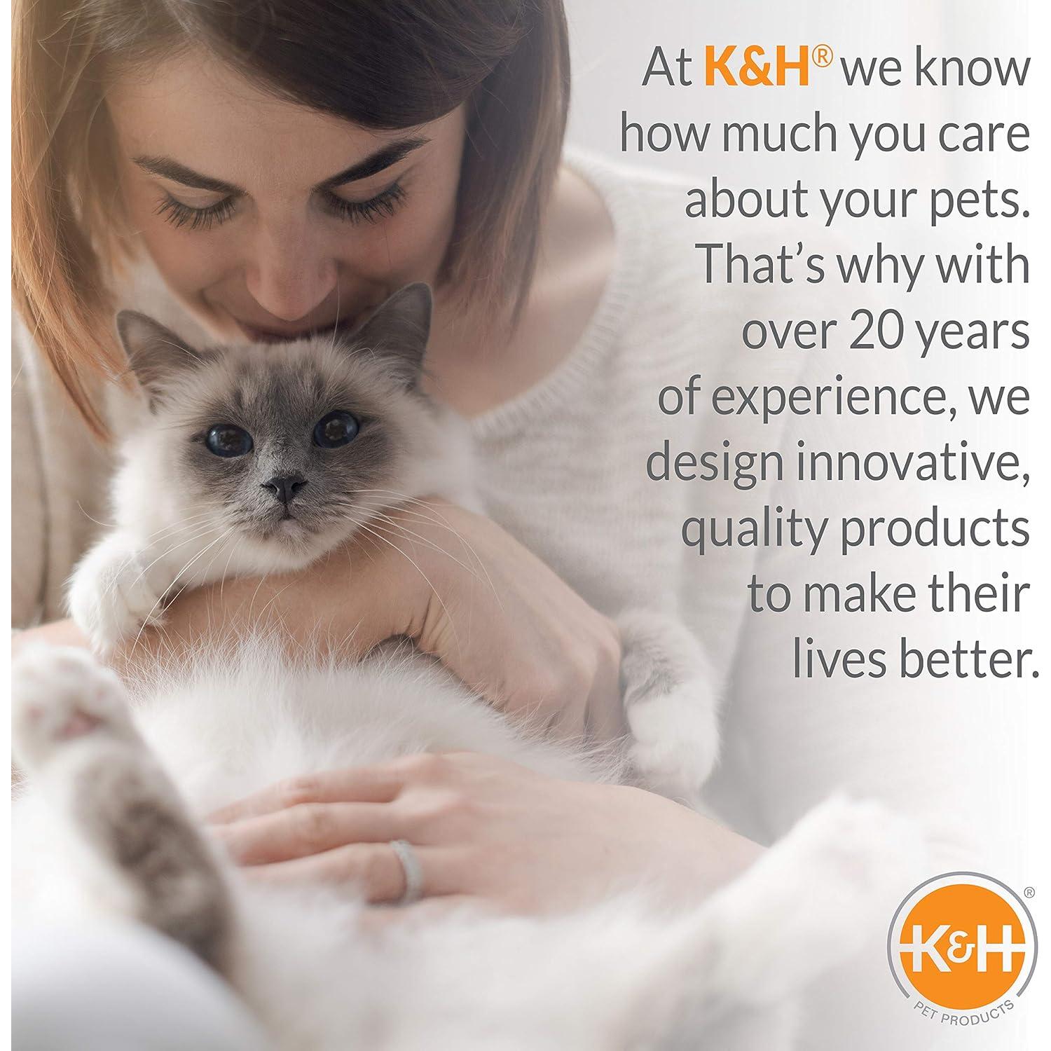 Cama Térmica para Gatos K&H 2-en-1 Lavable 45.72x38.1cm Gris