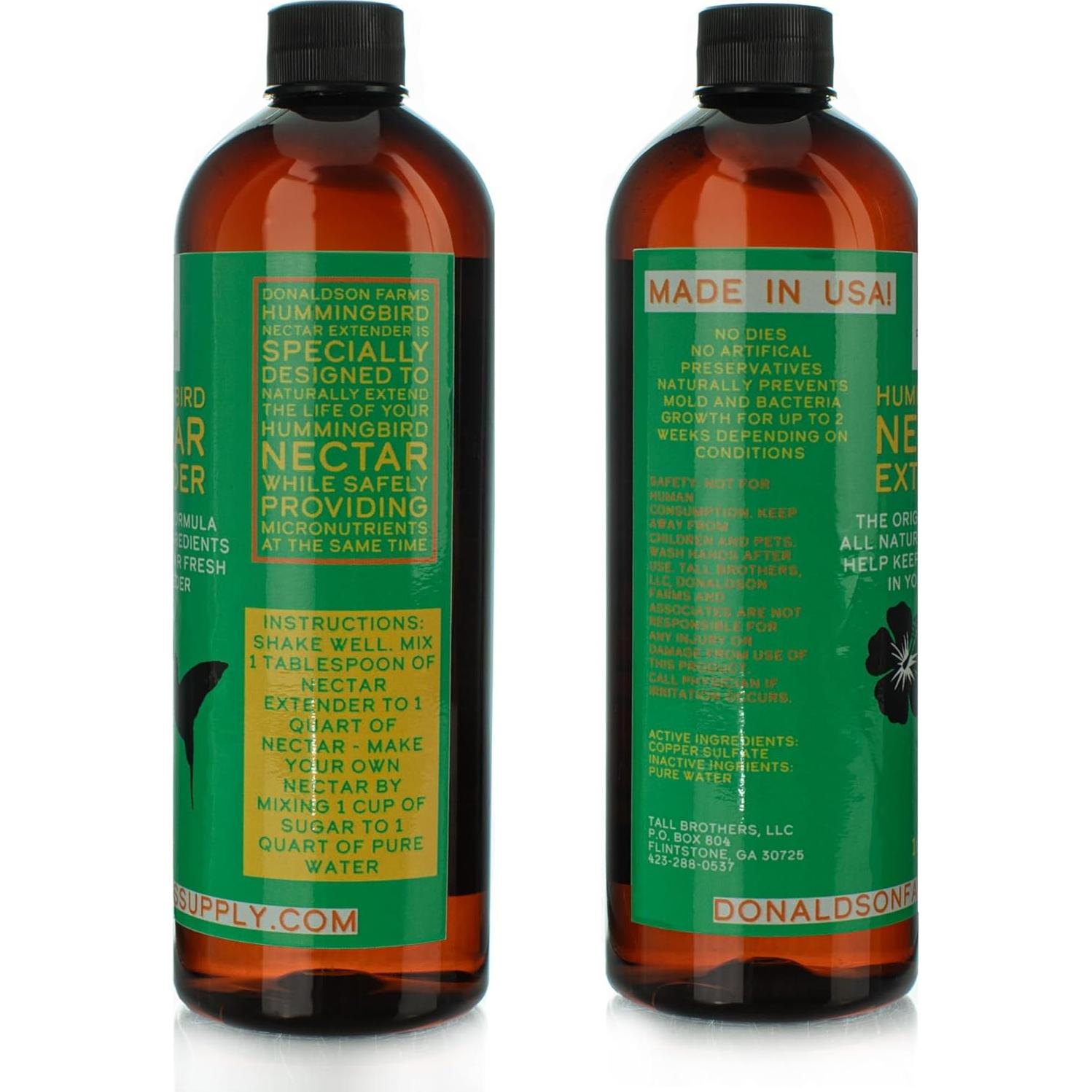 Extensor de Néctar Orgánico para Colibríes 16 oz - Donaldonson Farms