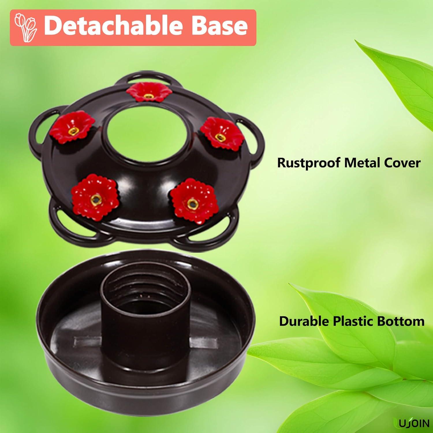 Alimentador de Colibrí LUJOIN Tulipán 28 oz Vidrio Rojo