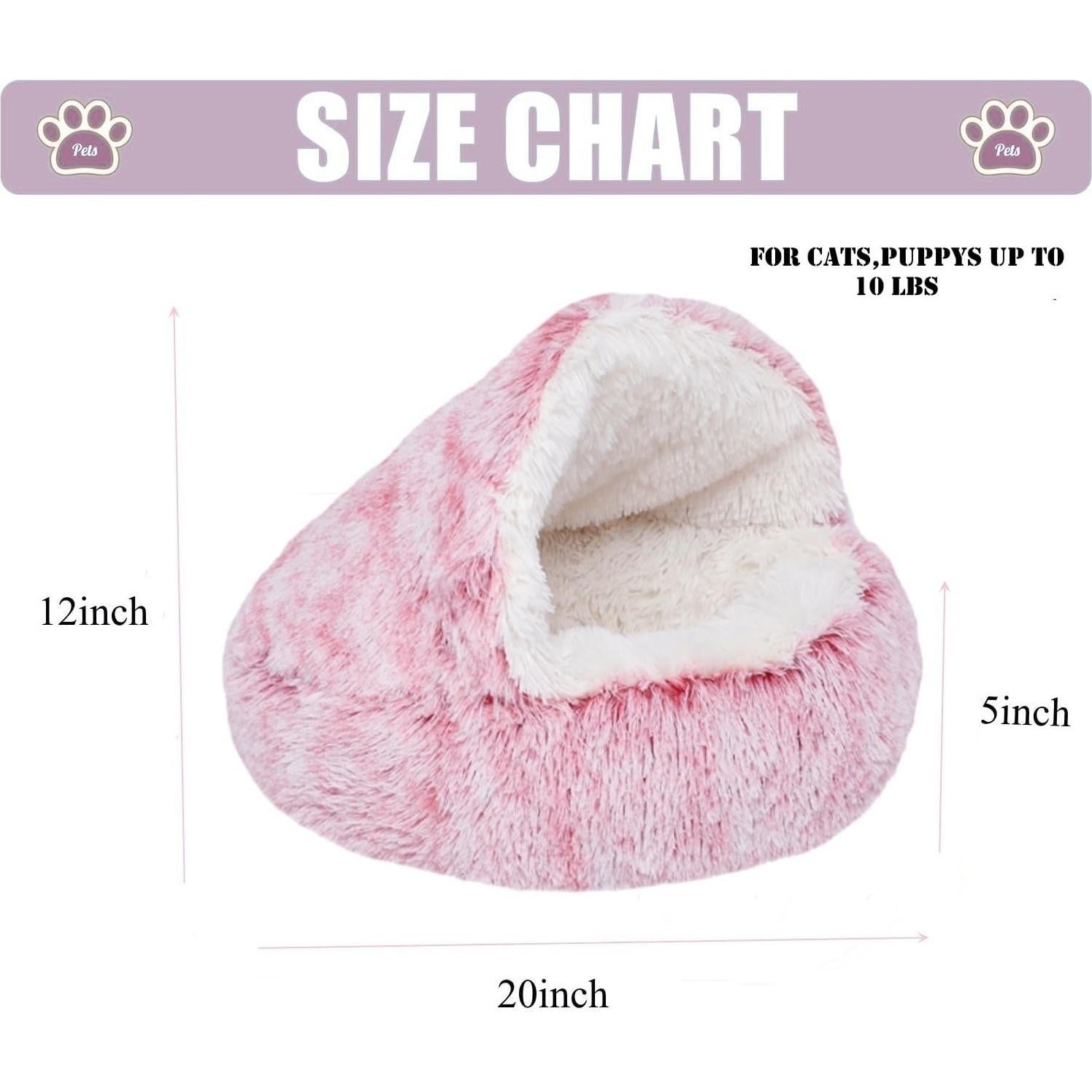 Cama Redonda para Gatos FURUISITAI Rosa 50.8cm Antiestrés