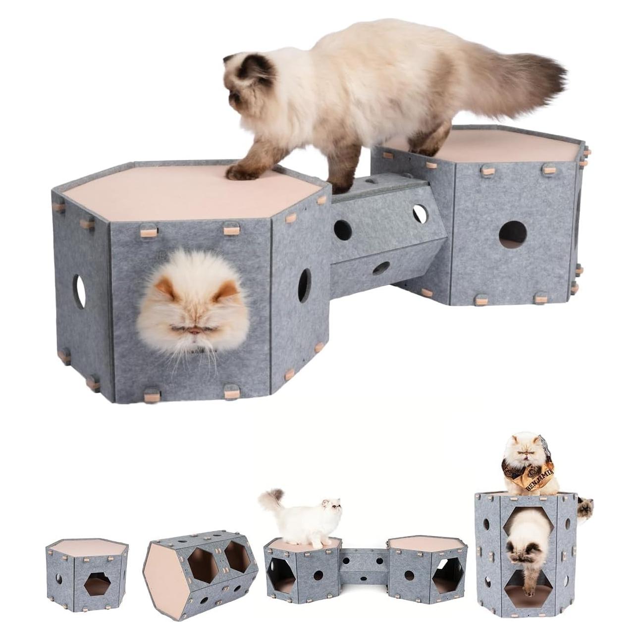 Casa de Juego Modular para Gatos y Perros Muzzique 118x43 cm