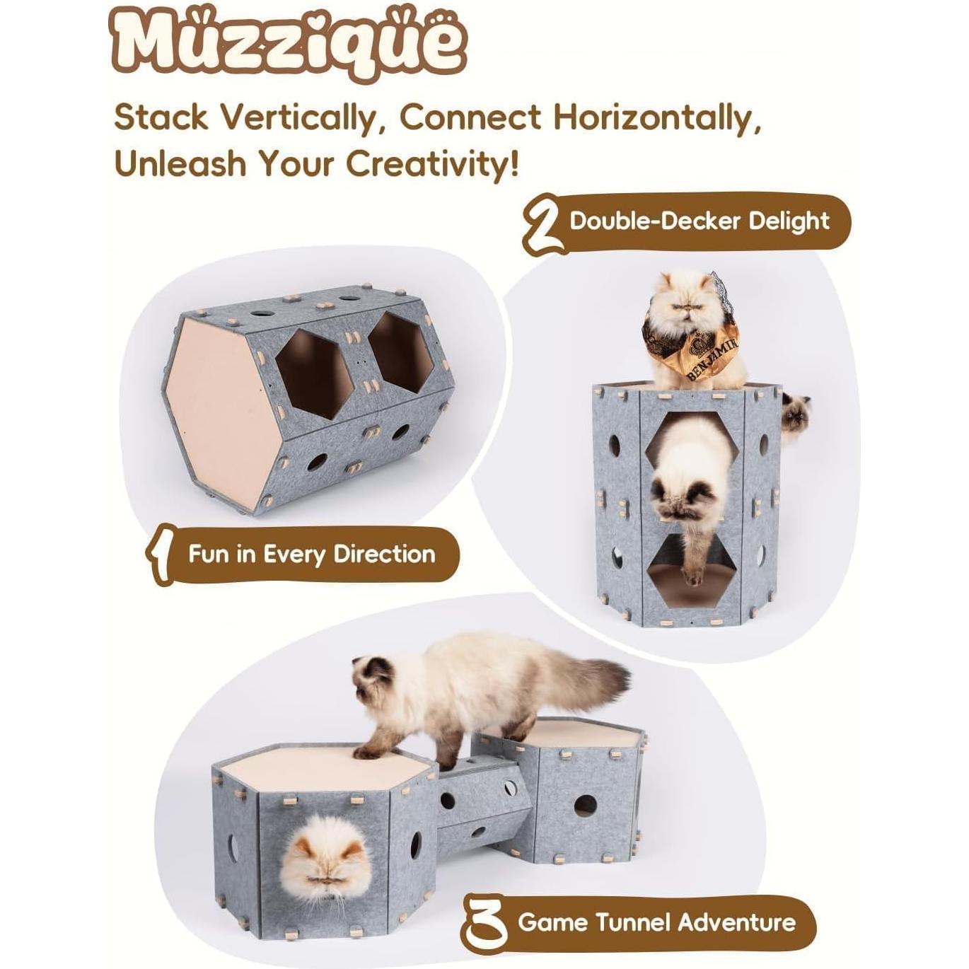 Casa de Juego Modular para Gatos y Perros Muzzique 118x43 cm