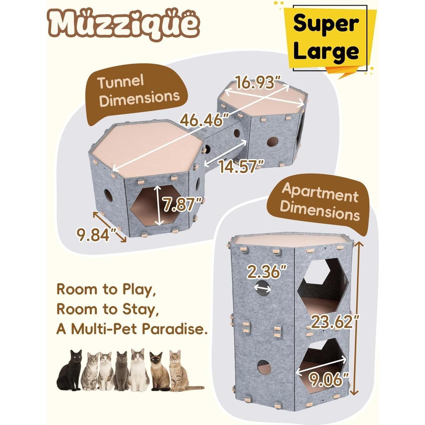 Casa de Juego Modular para Gatos y Perros Muzzique 118x43 cm