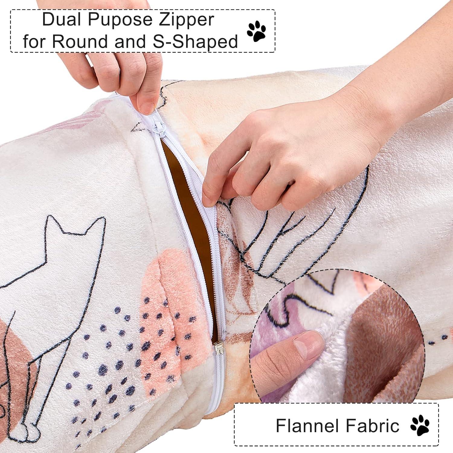 Cueva de Túnel para Gatos Glittme Redonda Beige 283.5 cm