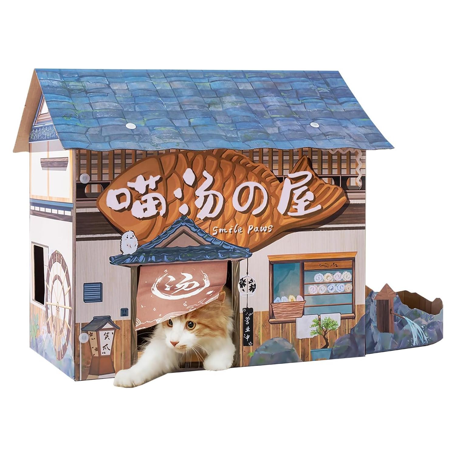 Casa Rascadora para Gatos SMILE PAWS 32x50x48cm Resistente