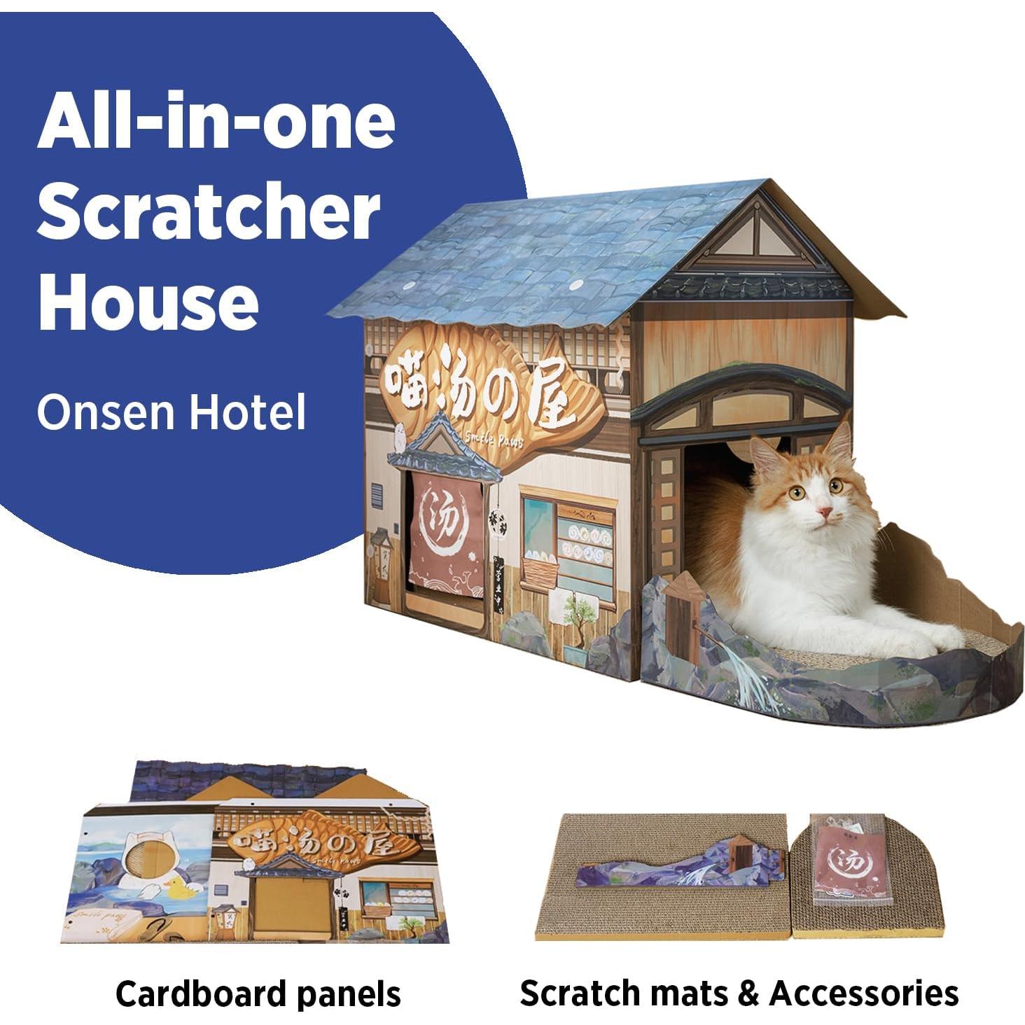 Casa Rascadora para Gatos SMILE PAWS 32x50x48cm Resistente