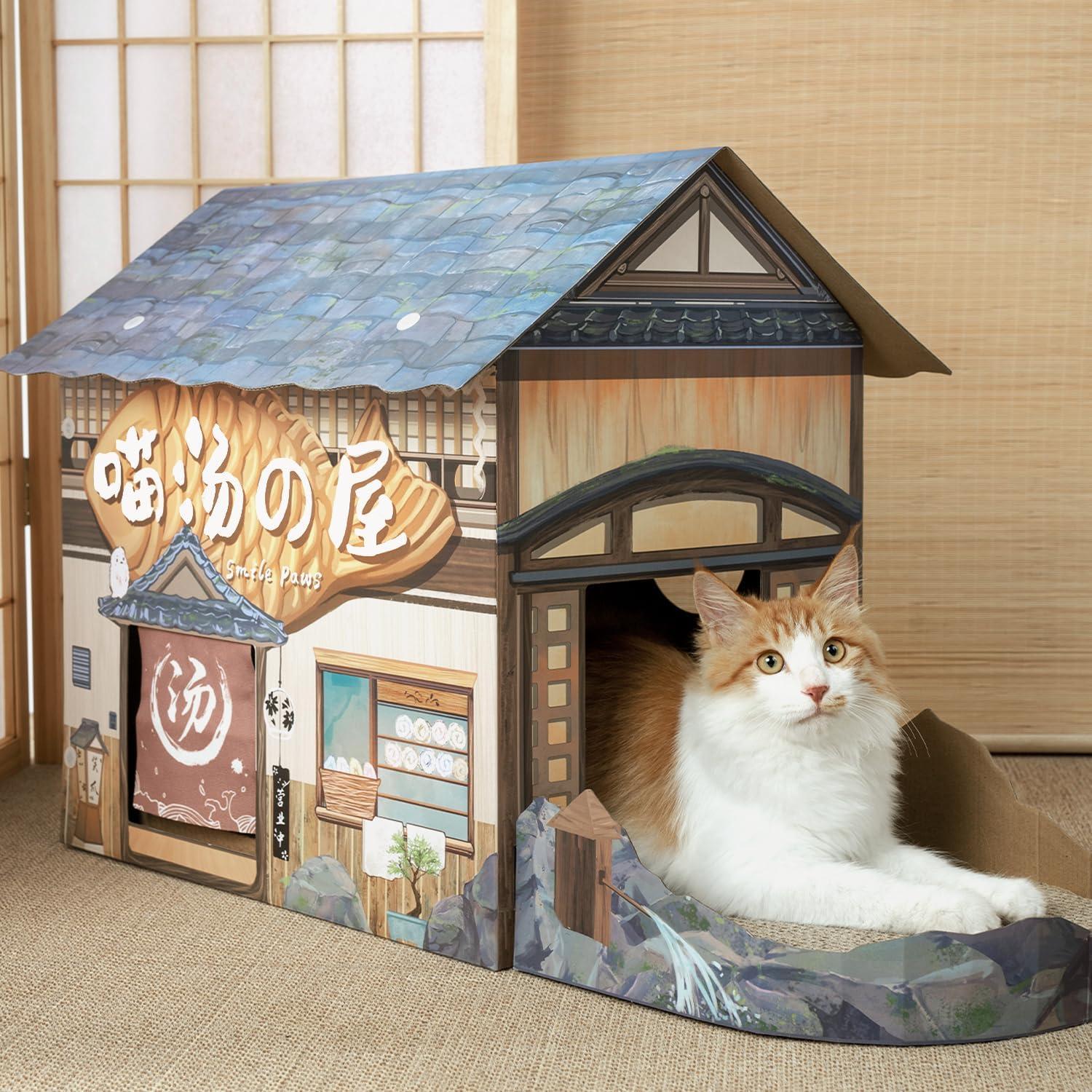 Casa Rascadora para Gatos SMILE PAWS 32x50x48cm Resistente