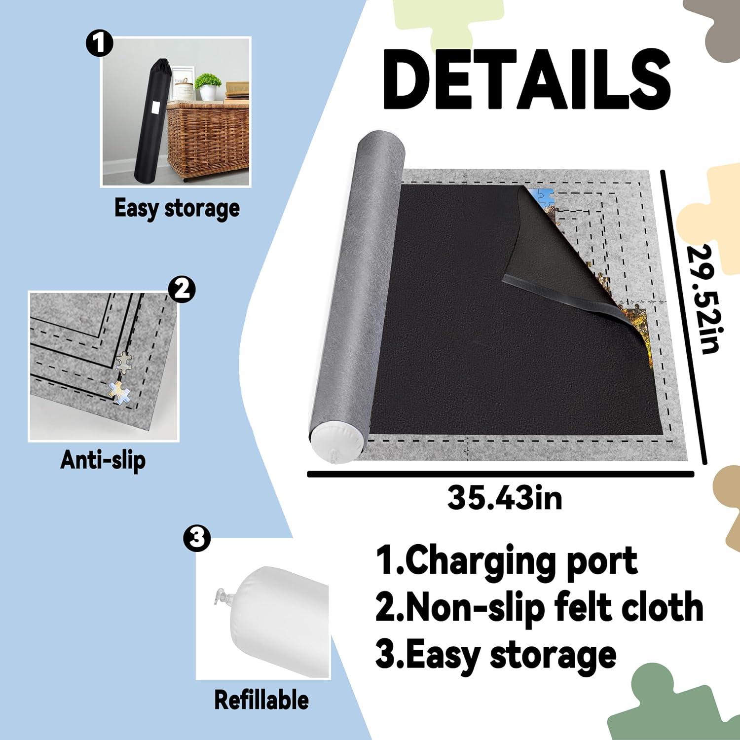 Alfombrilla para Rompecabezas Gropecan 2000 Piezas Fieltro