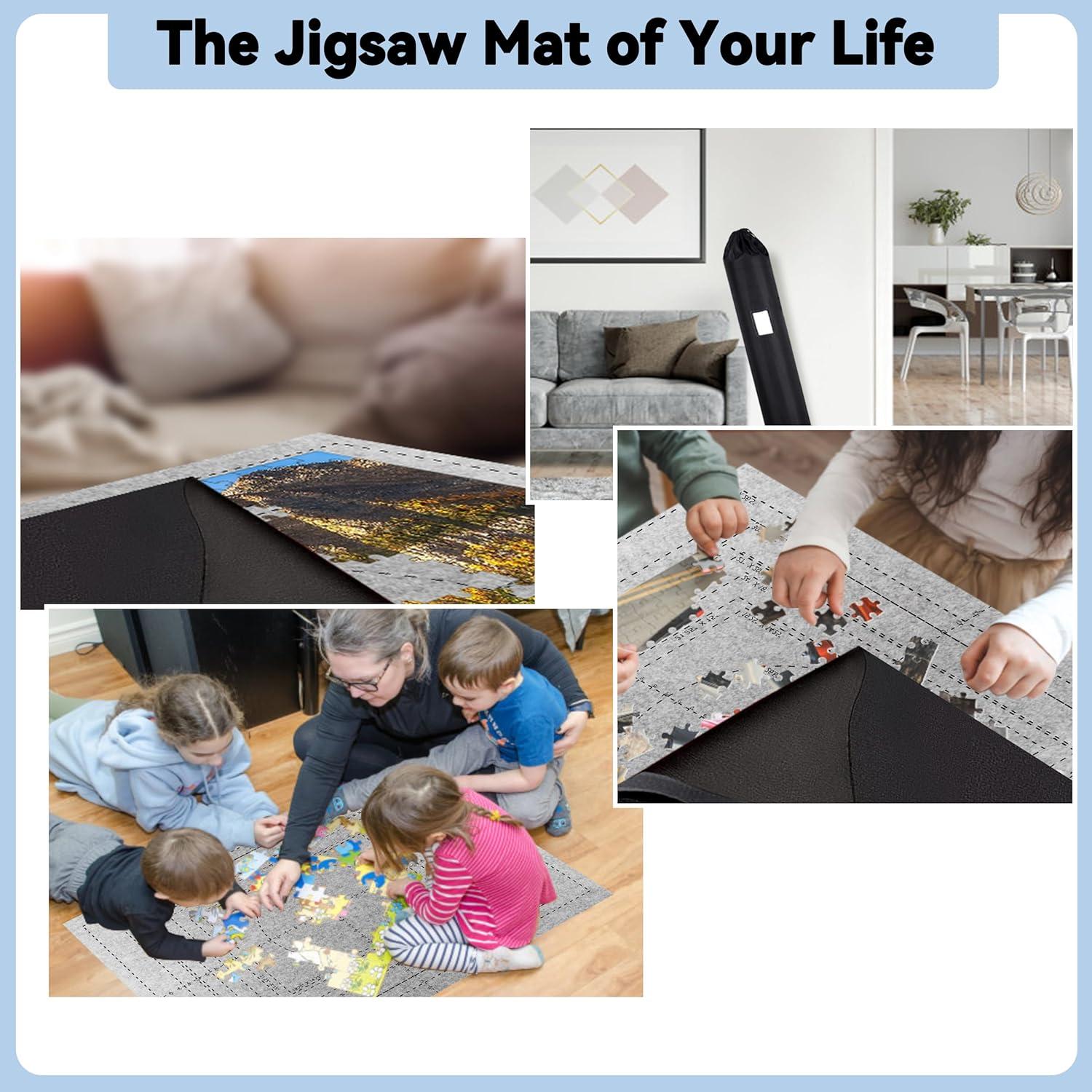 Alfombrilla para Rompecabezas Gropecan 2000 Piezas Fieltro