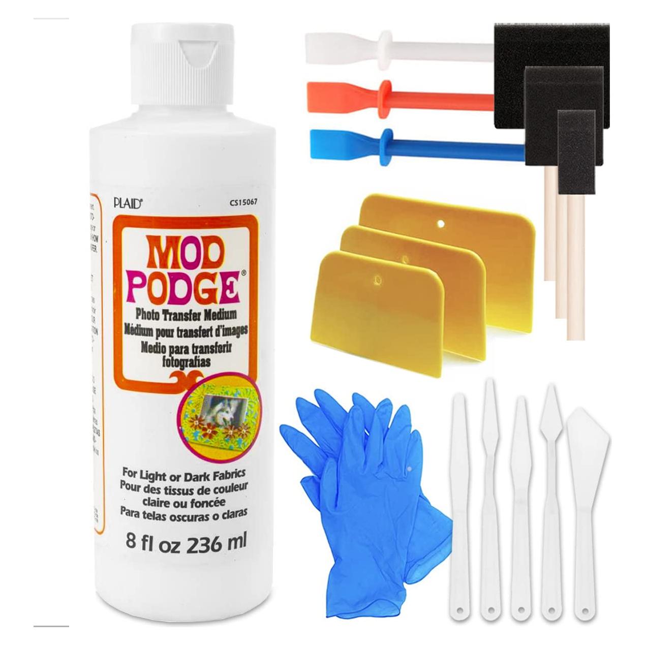 Mod Podge Transferencia de Fotos 226.8g + Kit Accesorios Pixiss