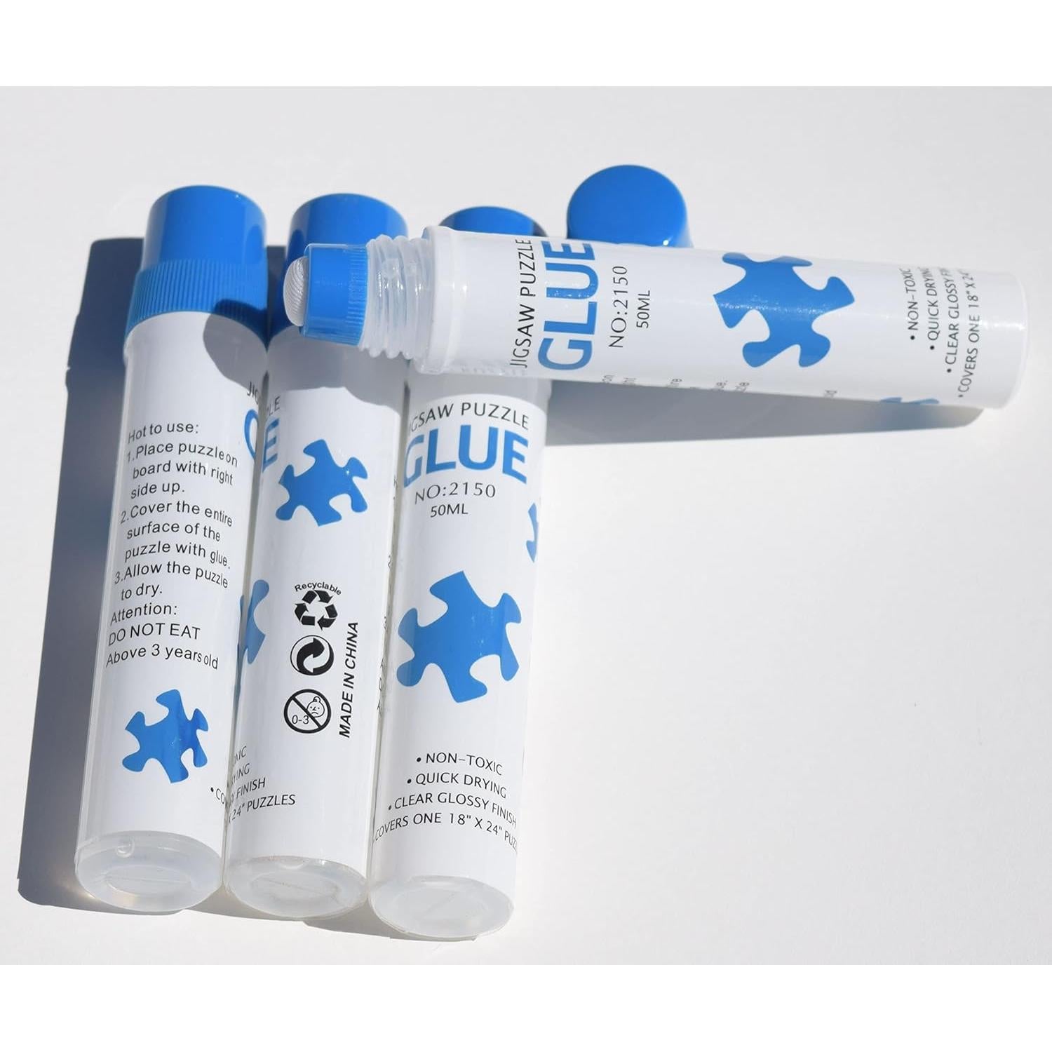 Pegamento Transparente para Rompecabezas Parachute - 3 Botellas de 50 ml