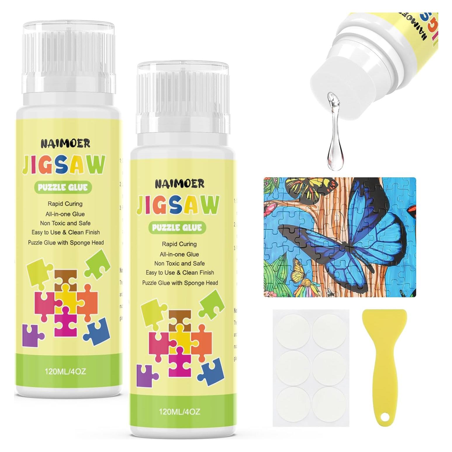 Pegamento para Rompecabezas NAIMOER 240ml con Aplicador Esponja