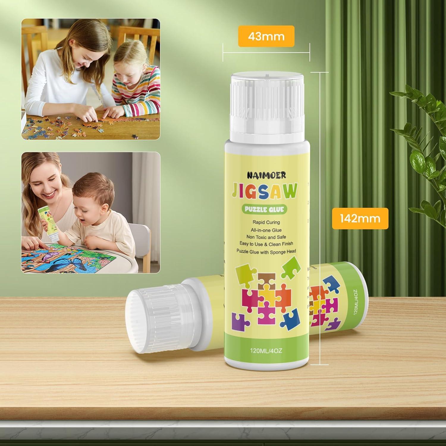 Pegamento para Rompecabezas NAIMOER 240ml con Aplicador Esponja