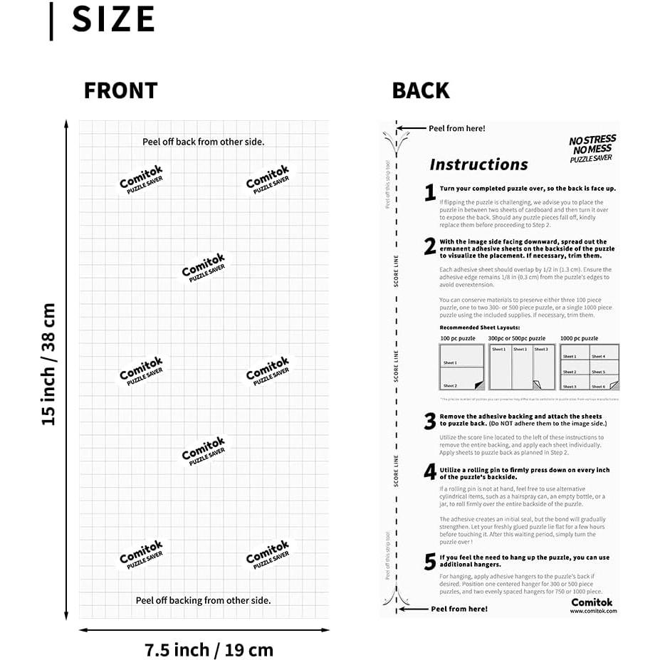 Ahorra Rompecabezas Comitok 1000 Piezas - 6 Hojas Adhesivas