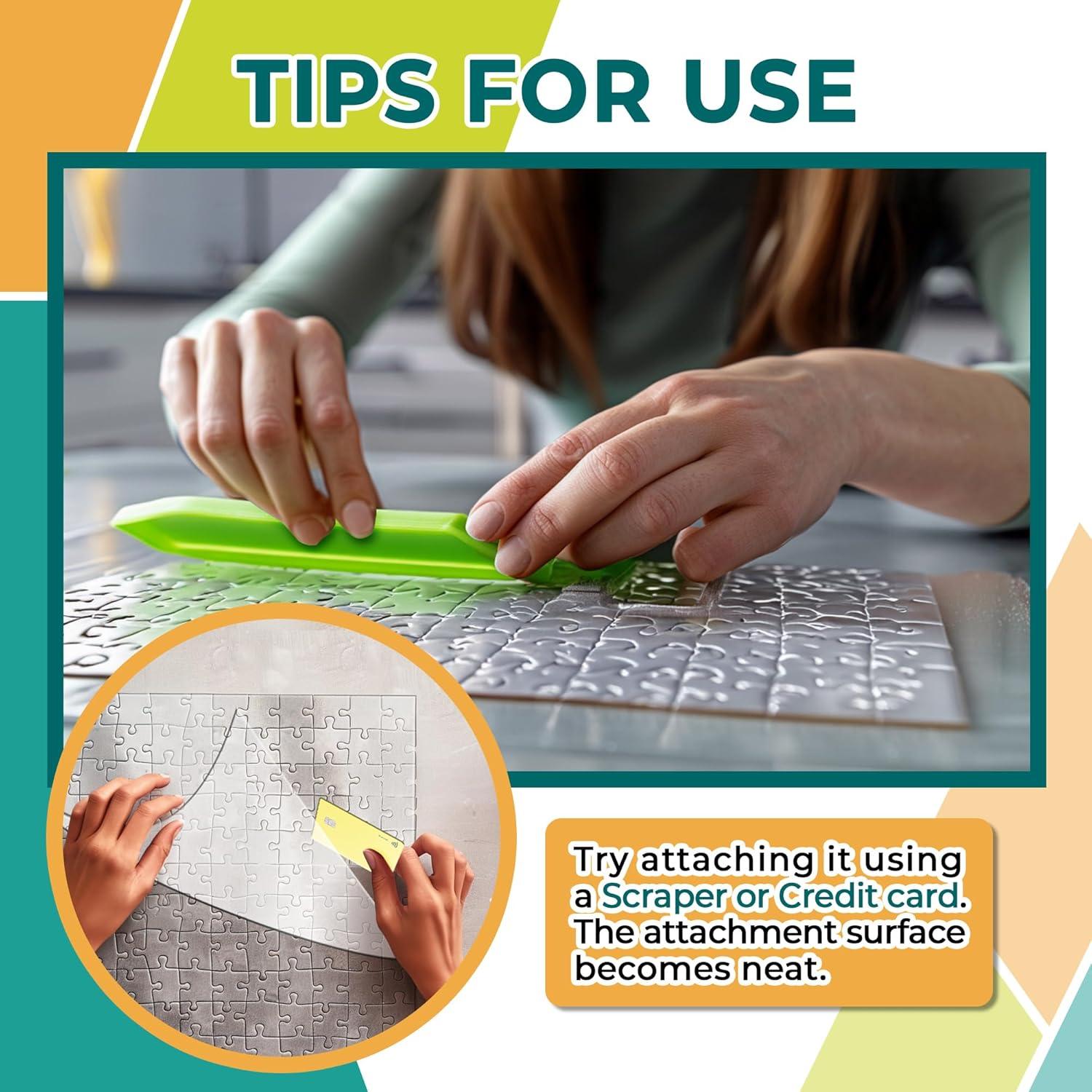 HASHI Puzzle Saver 8 Hojas 31.5x38.9 cm con Ganchos Adhesivos