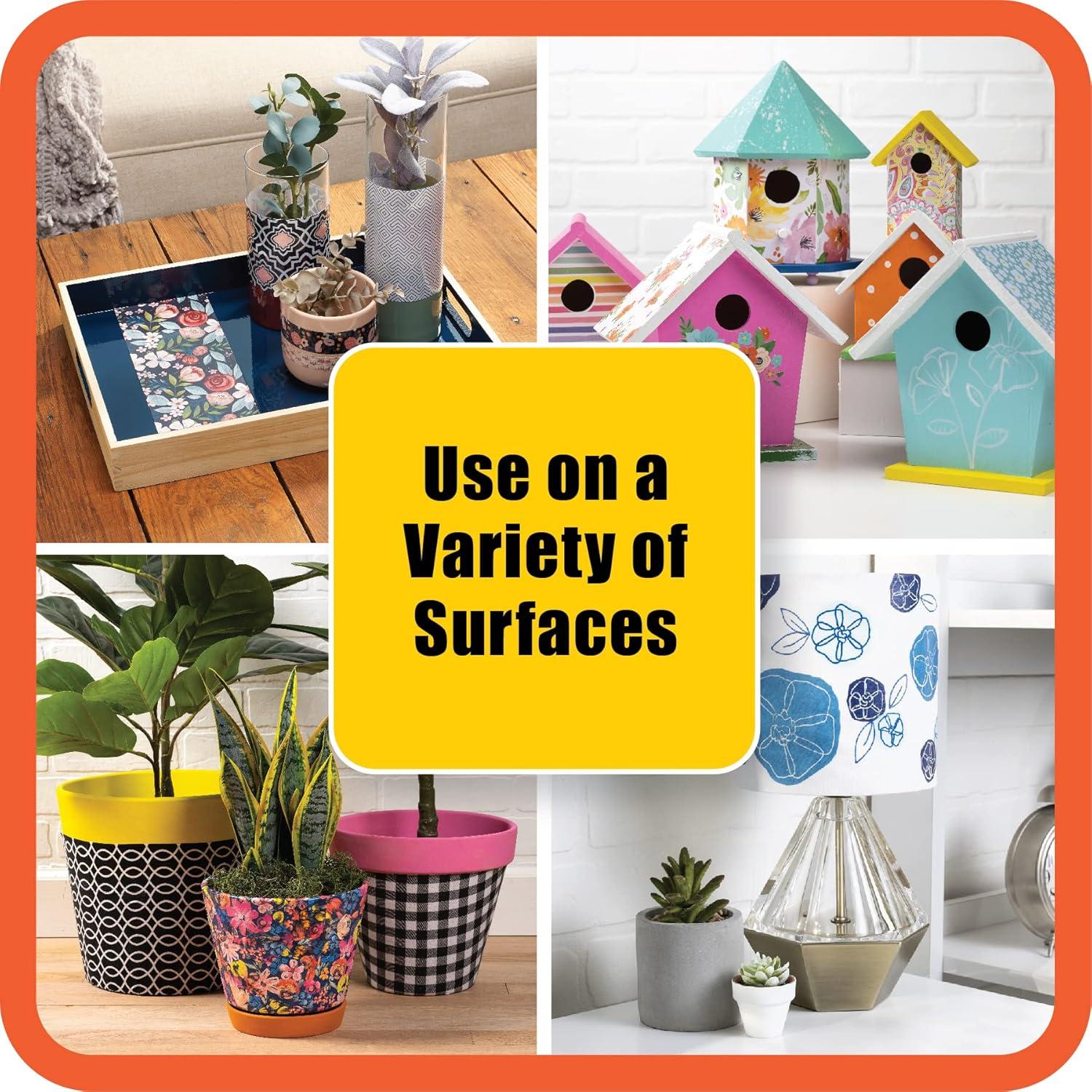 Kit Decoupage Mod Podge 2x16oz Mate y Brillante + 4 Pinceles